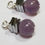 Thumbnail: Semi-Precious Amethyst and Hematite Beaded Earrings Elemental Jewelry Aquarius