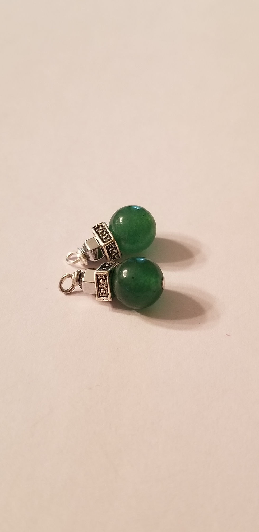 Thumbnail: Semi-Precious Green Jasper and Hematite Magic Protective Amulet Beaded Jewelry