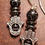 Thumbnail: Semi-precious Black Agate and Hematite HAMSA Collection Nickel-free Earrings