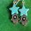 Thumbnail: Semi-Precious Howlite Hematite Star Hamsa Beaded Earrings Elemental