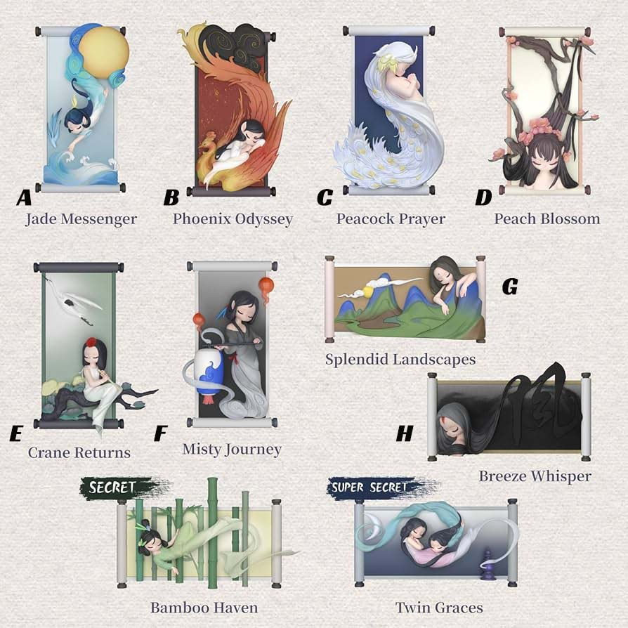 Miniatura: Sleep Blind Box - Chinese Scrolls (52Toys)