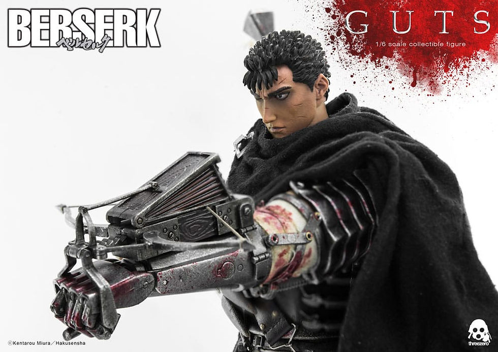 Miniatura: Berserk - Action Figure - Guts (Black Swordsman) (Threezero)