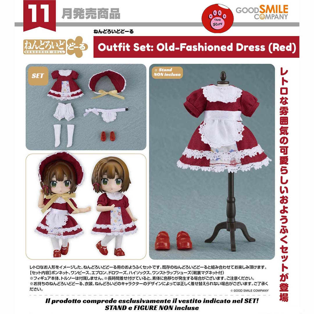 NENDOROID DOLL - Outfit Set: Old-Fashioned Dress (Red) (GOODSMILE)