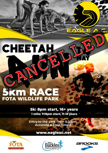 Cheetah Run 2020 cancelled