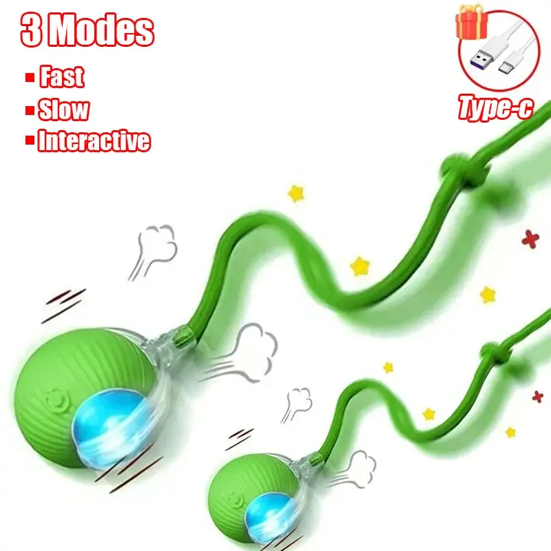 Thumbnail: Interactive Ball  Automatic Rolling Ball Faux Tail Rechargeable  Electric Toy