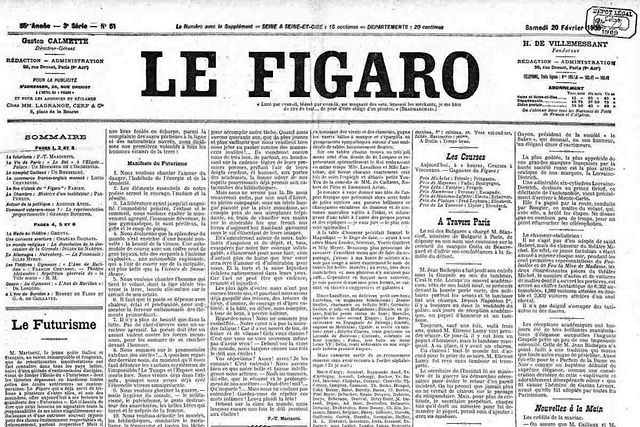 The Futurist Manifesto