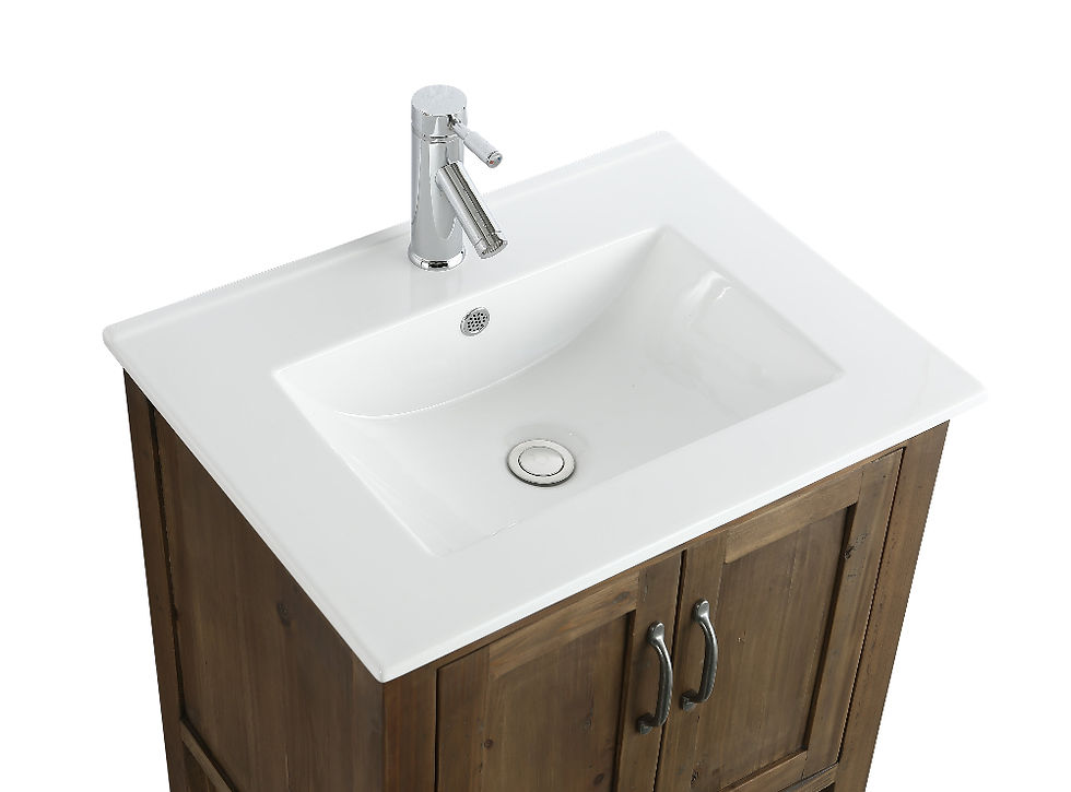 Thumbnail: Design Element Bath Kitchen Austin 24" Single Sink Vanity in Walnut w/