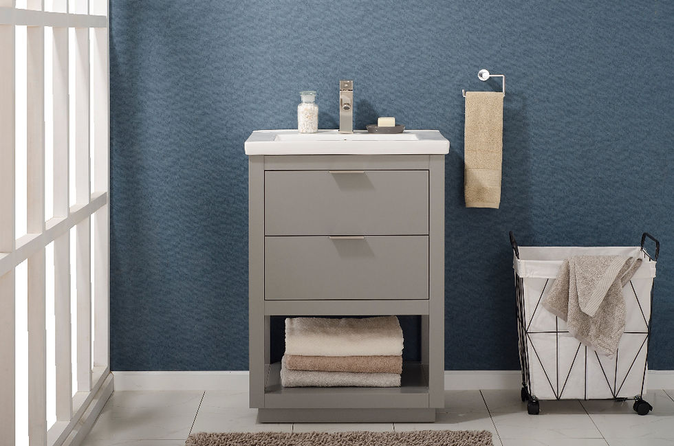 Thumbnail: Design Element Bath Kitchen Klein 24" Single Sink Vanity w/ Porcelain