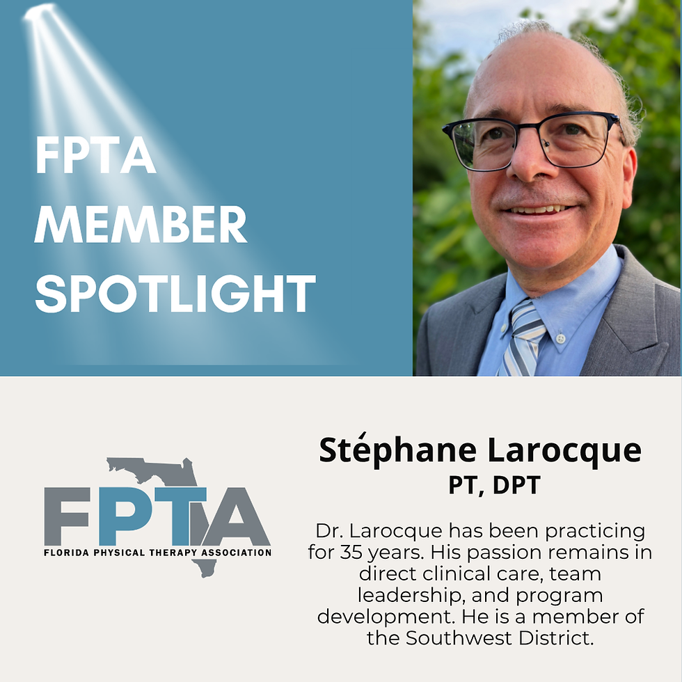 FPTA Spotlight: Stephane Larocque, PT, DPT