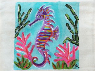 Join Waitlist - Painted Seahorse Pouch: May 15 & 16