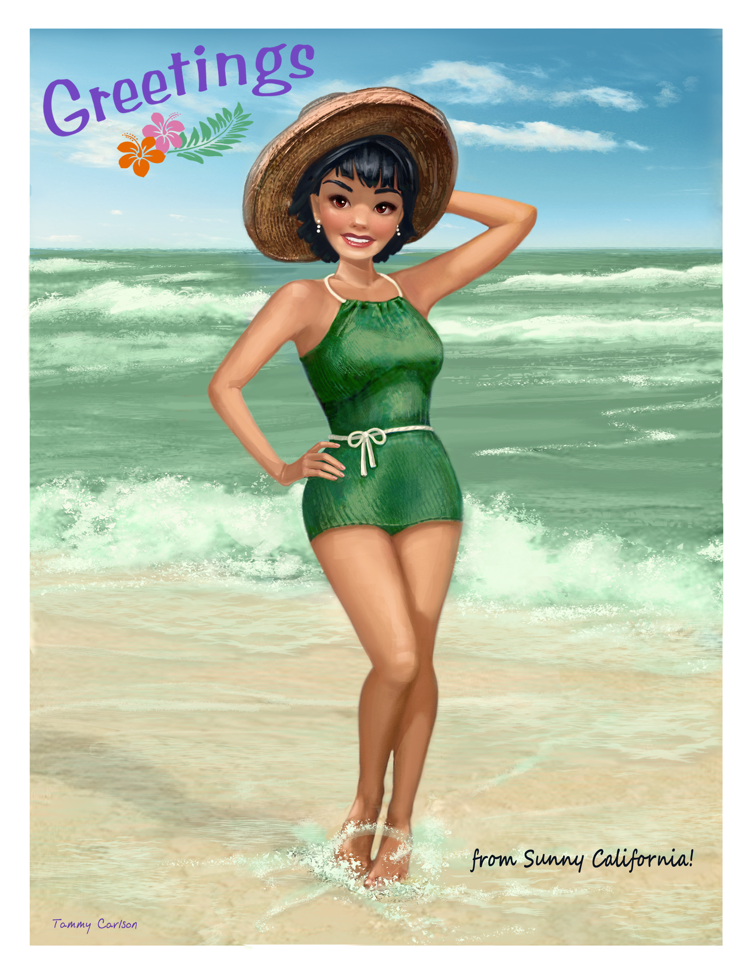 Beach Beauty Postcard