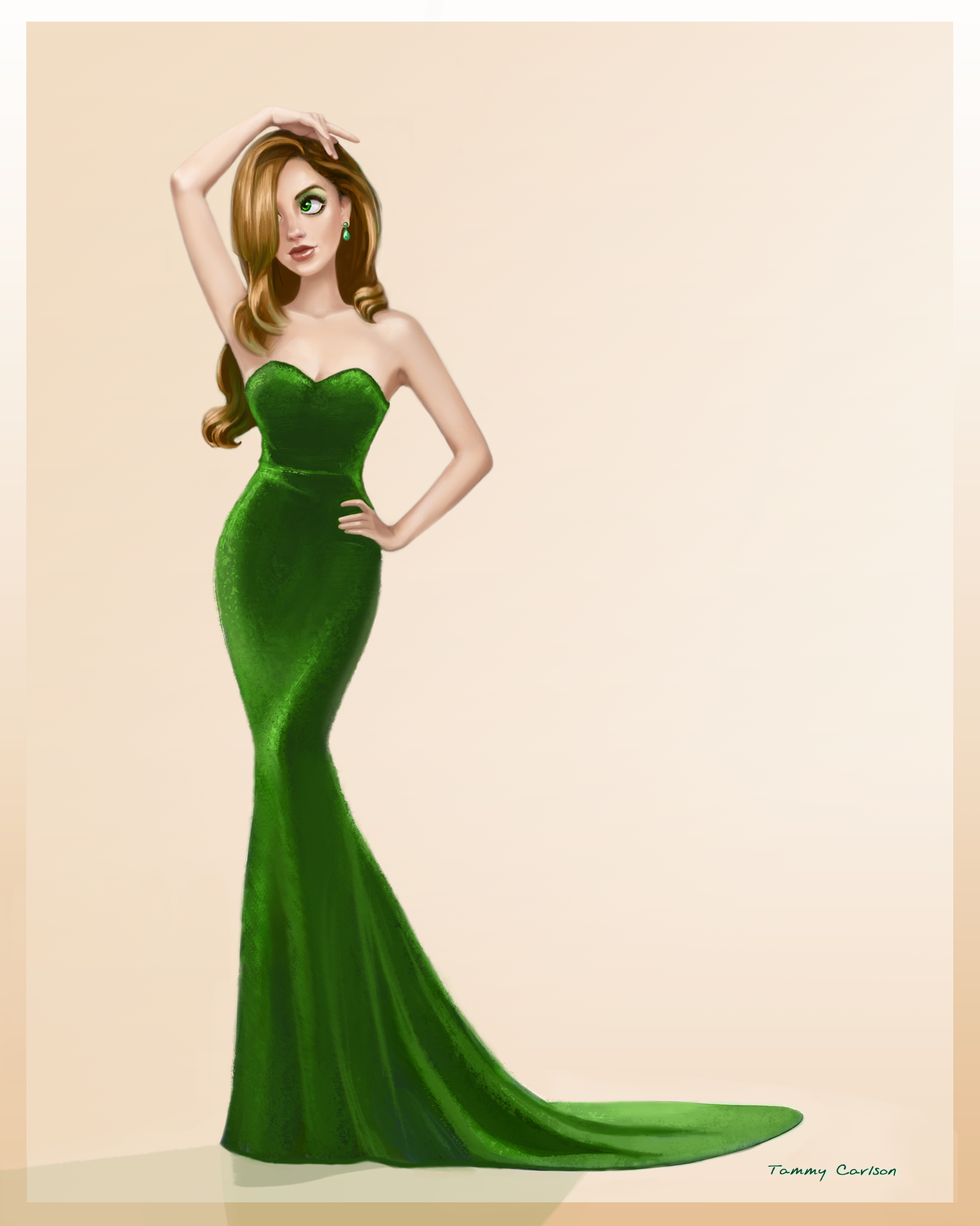 Girl in a Green Gown
