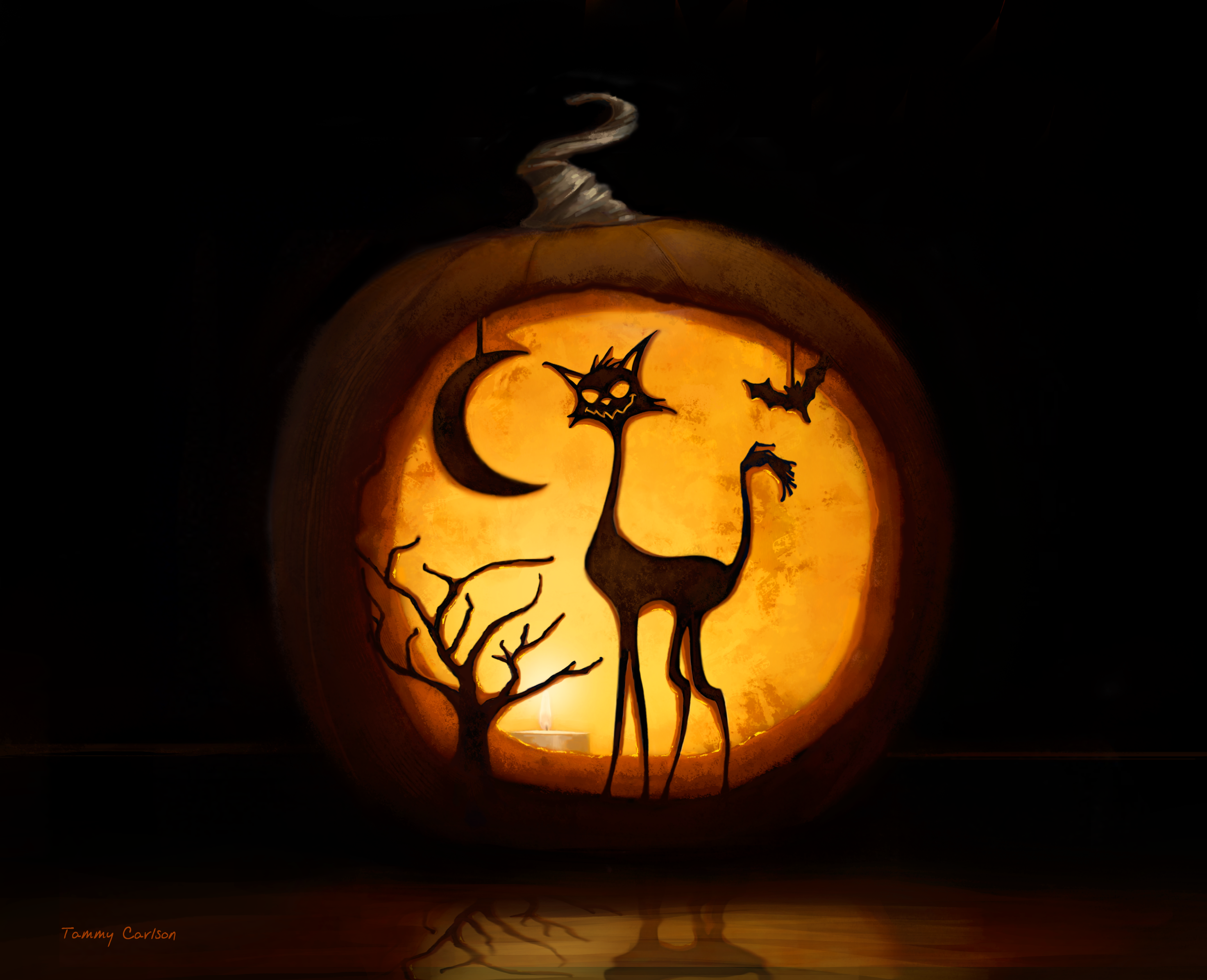 A Carved Pumpkin