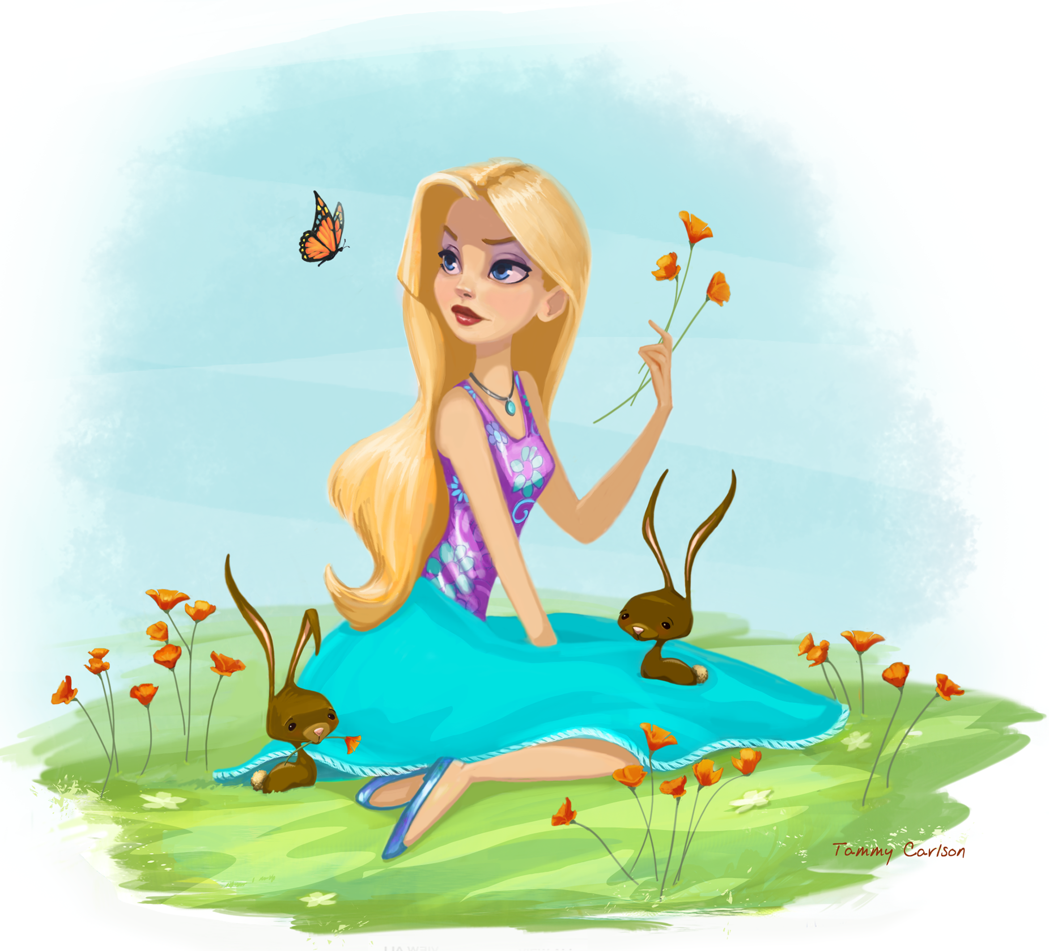 Girl with Bunnies :)