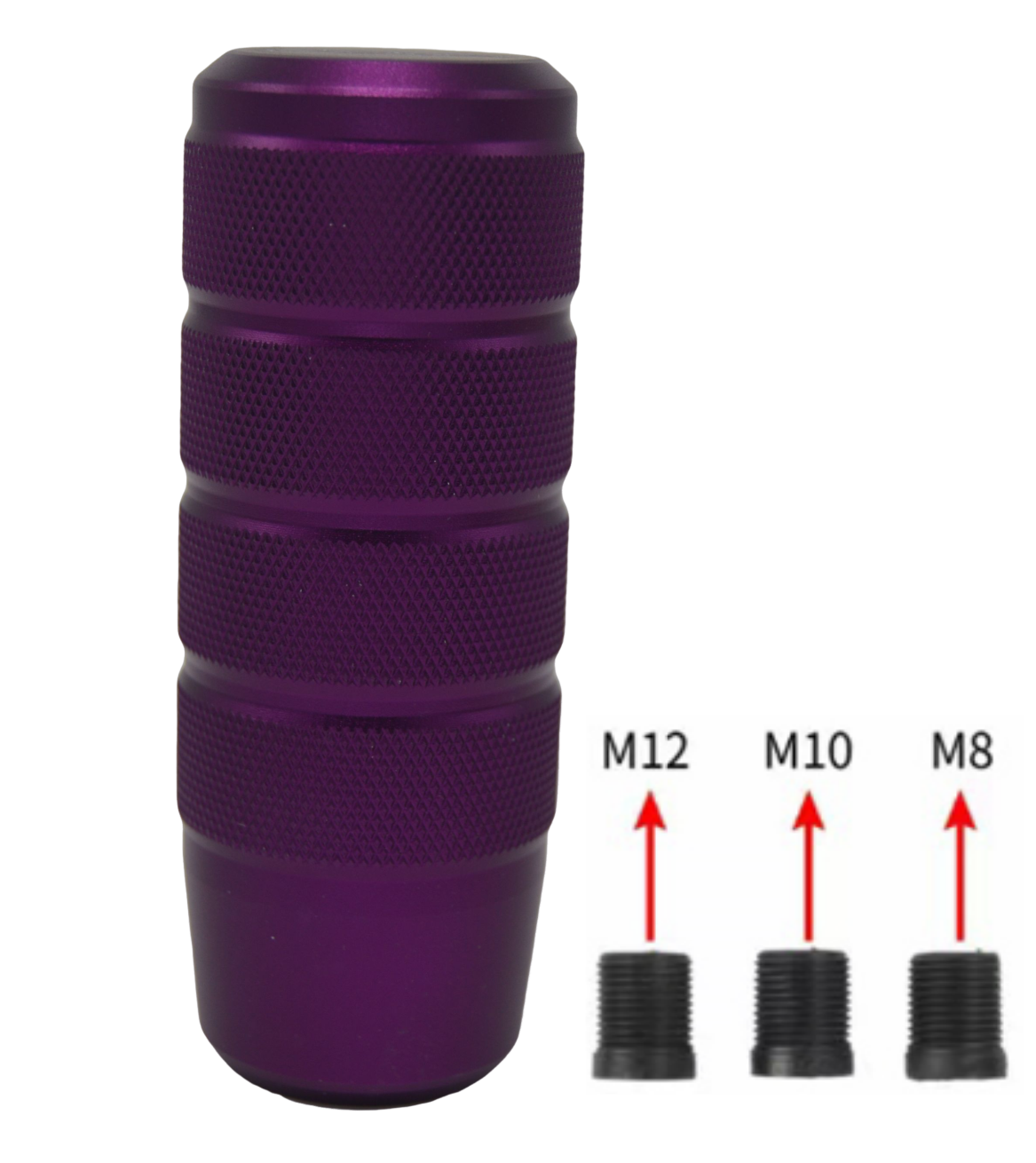 KODE Billet Screw On Gear Knob 9.5cm Long-Purple