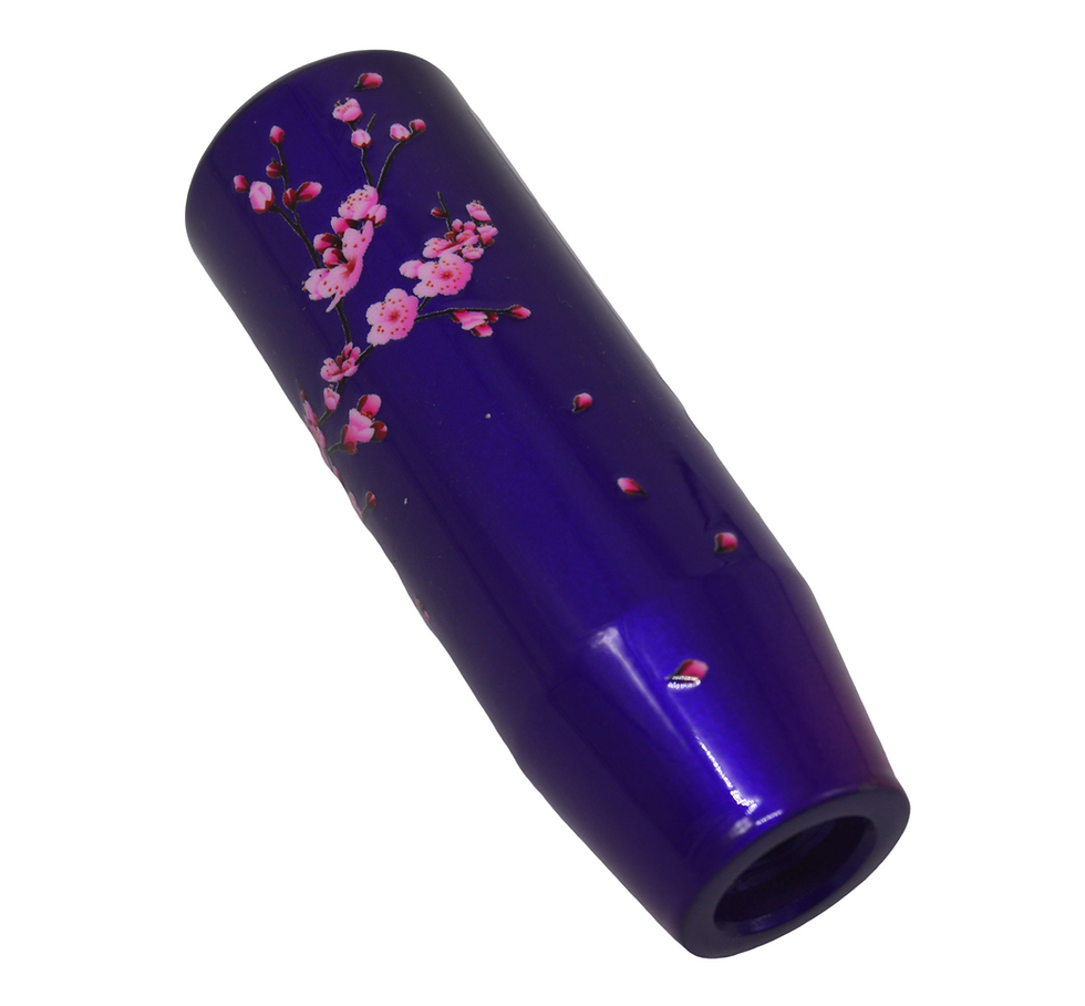 Thumbnail: KODE  Gear Knob 12cm Long-Painted In Purple/Pink With Blossom