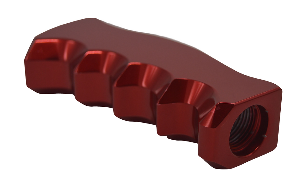 Thumbnail: KODE Billet Grid Style Screw On Gear Knob 11cm Long-Red