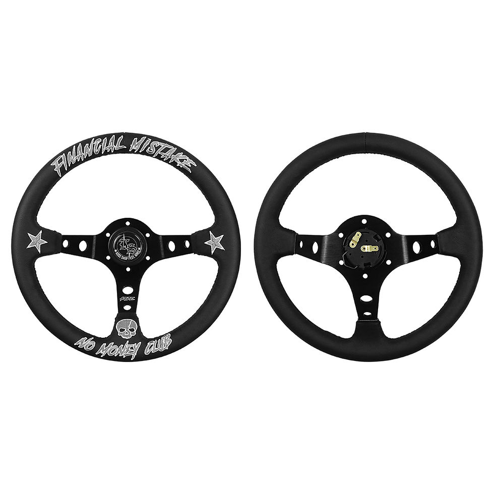 Thumbnail: Kode-330 Deep Dish Leather Steering Wheel Black Stitching