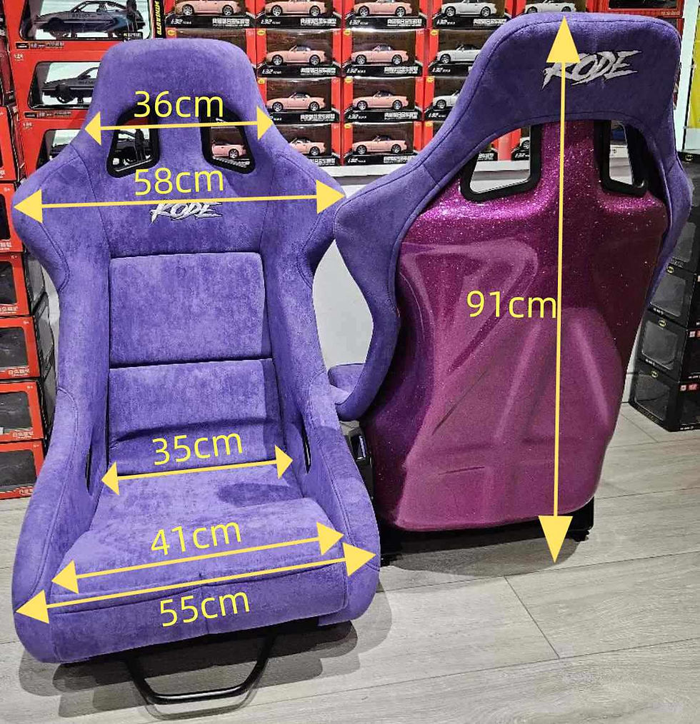 Thumbnail: 1PC of Kode Purple/Glitter Pink Back Bucket Seat -Size Medium