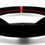 Thumbnail: KODE-350mm Suede Steering Wheel-Half Dish Red Stitching