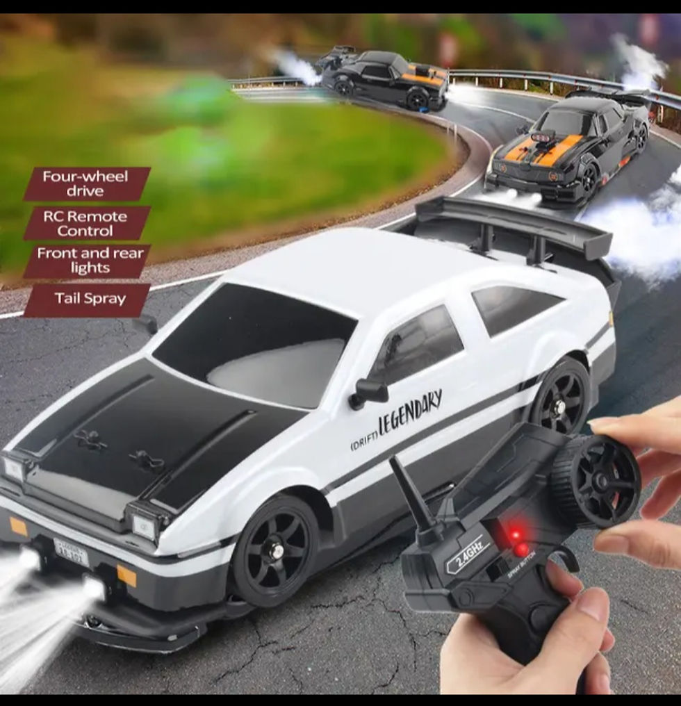 Thumbnail: Ae86 1;16 R/C 4wd drifting with led and spray 