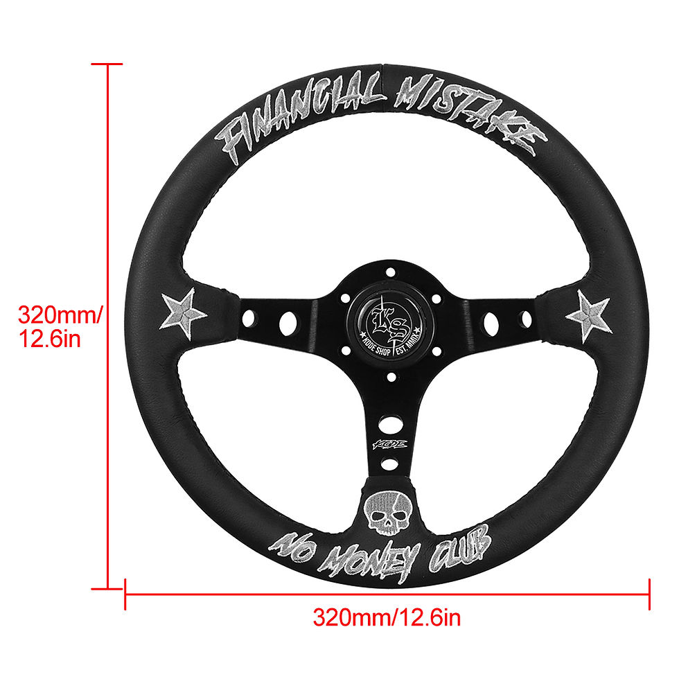 Thumbnail: Kode-330 Deep Dish Leather Steering Wheel Black Stitching