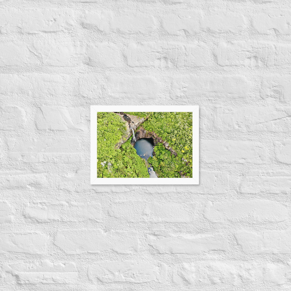 Thumbnail: Framed Poster - Sept Cascades, Mauritius