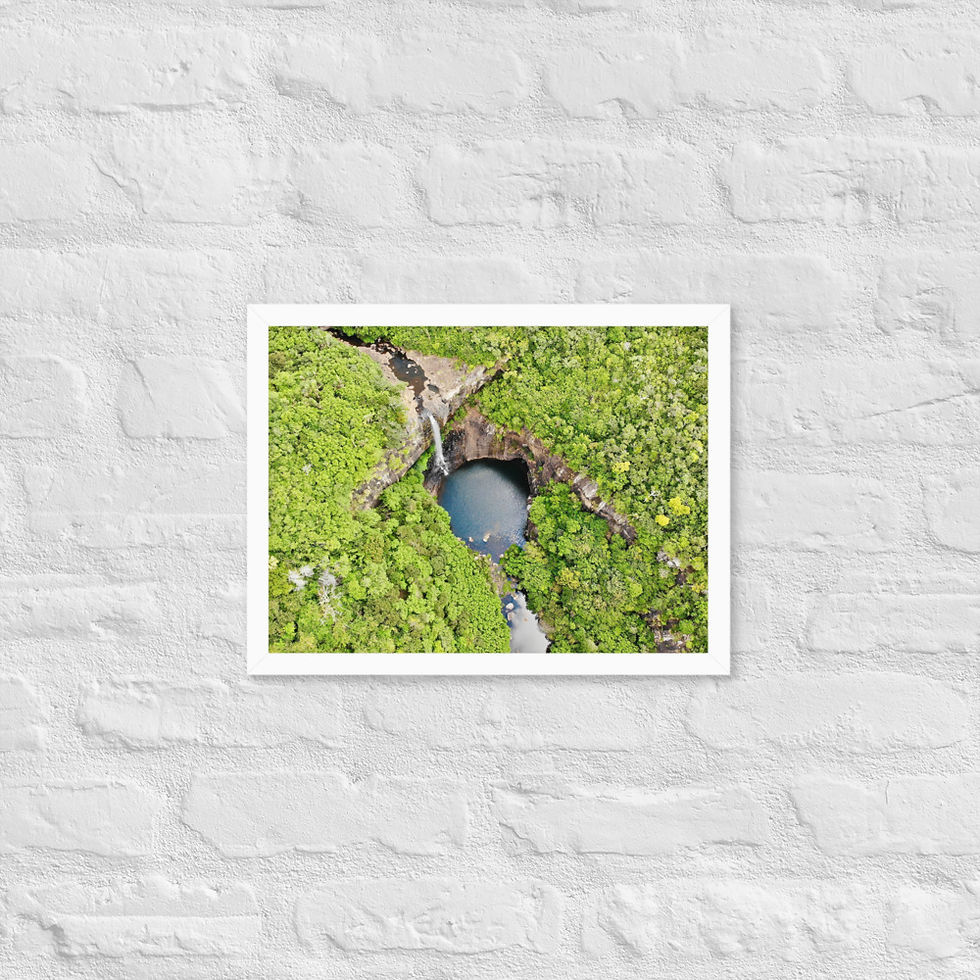 Thumbnail: Framed Poster - Sept Cascades, Mauritius