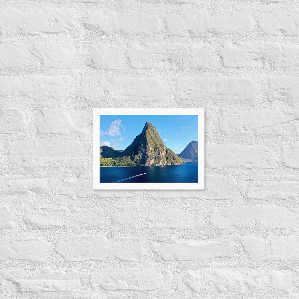 Thumbnail: Framed Poster - Petit Piton, Soufrière, Saint Lucia