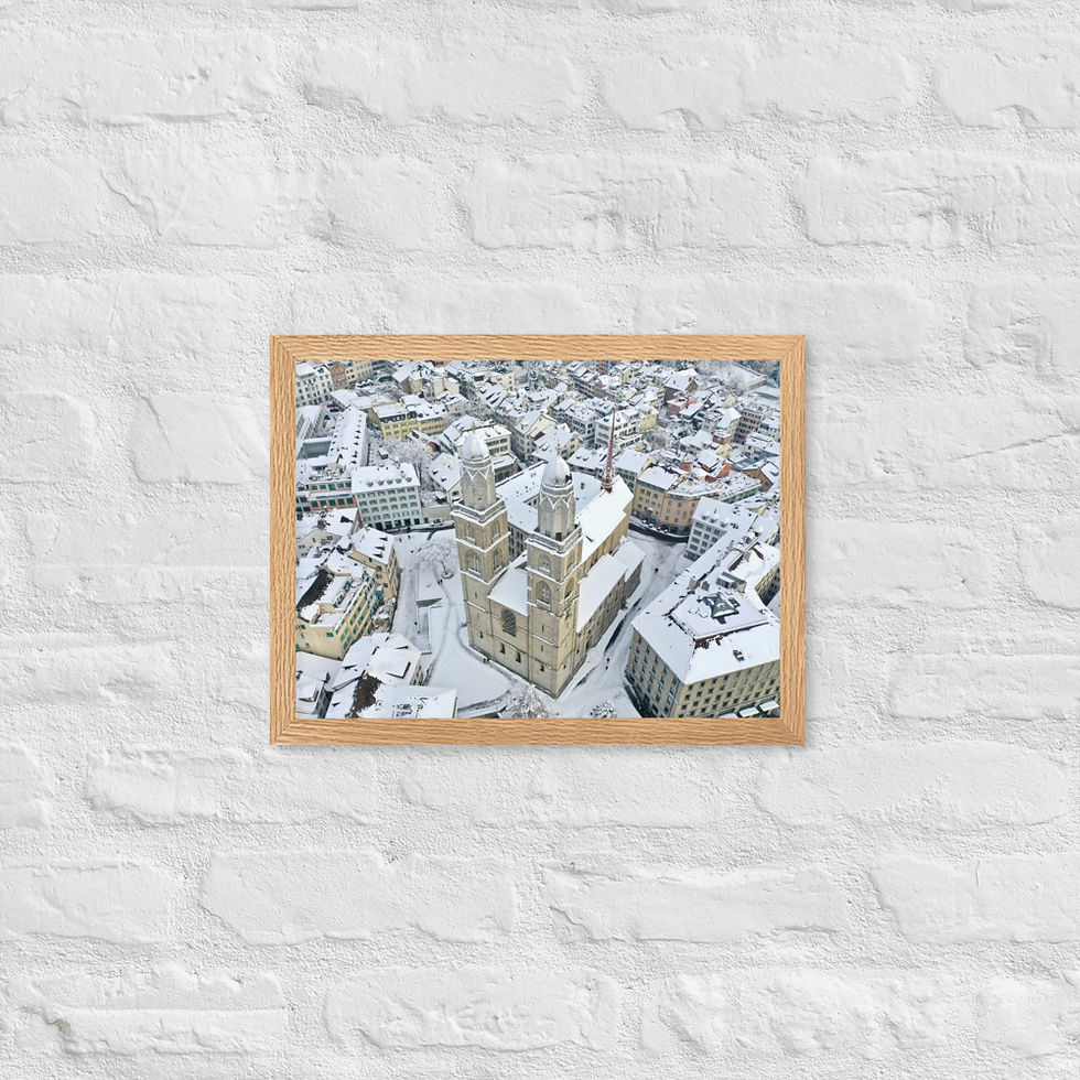 Thumbnail: Framed Poster - Grossmünster, Zurich, Switzerland