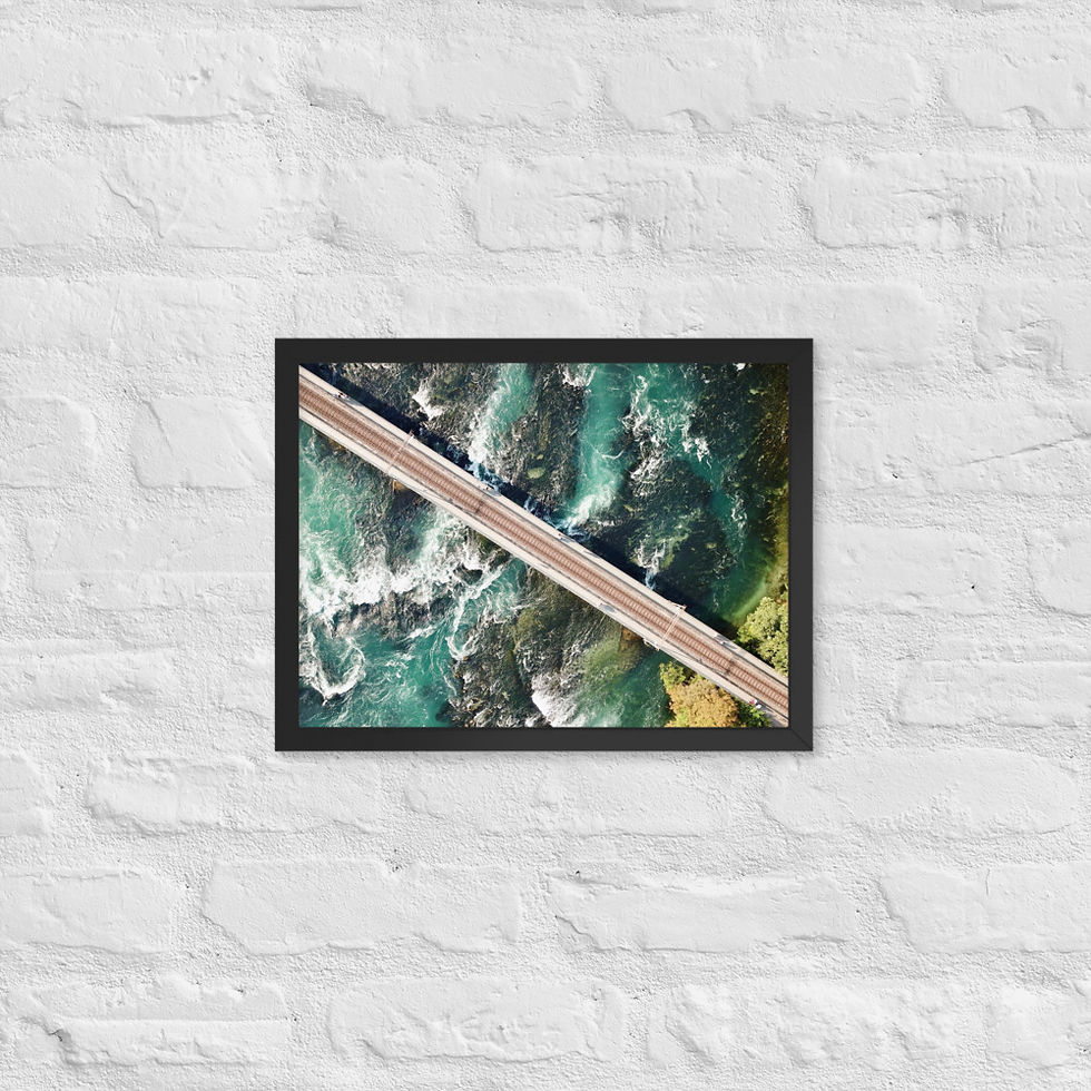 Thumbnail: Framed Poster - Rheinfall Bridge, Schaffhausen, Switzerland