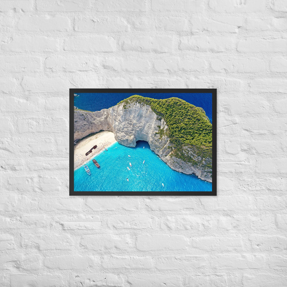 Thumbnail: Framed Poster - Shipwreck Beach, Zakynthos, Greece