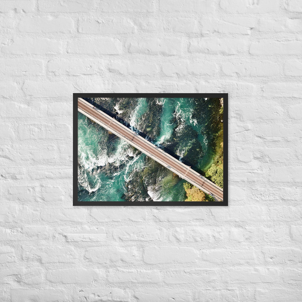 Thumbnail: Framed Poster - Rheinfall Bridge, Schaffhausen, Switzerland