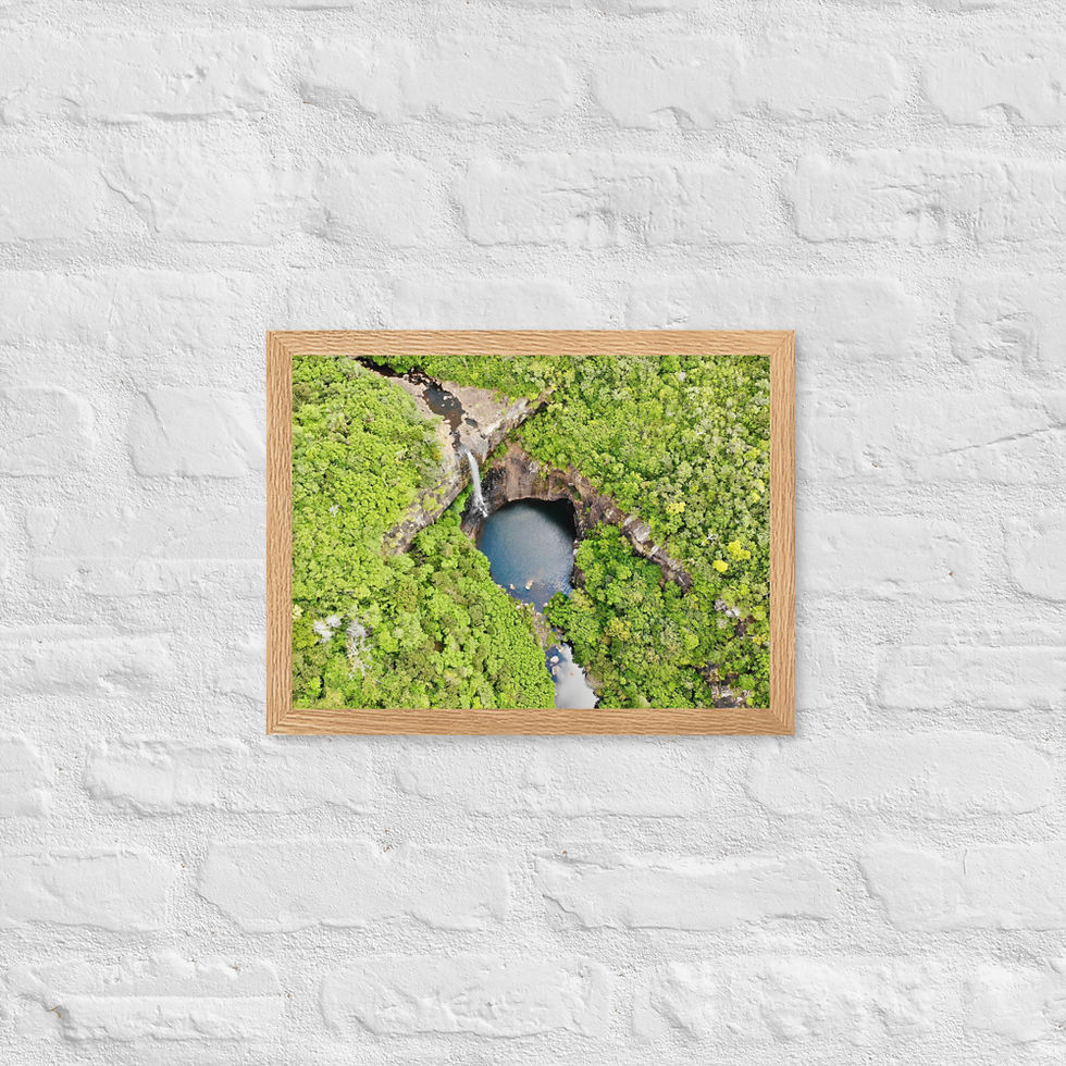 Thumbnail: Framed Poster - Sept Cascades, Mauritius