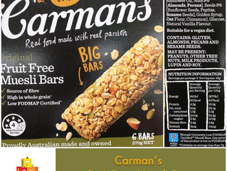Chewsday Review- Carman's Fruit Free Muesli Bars