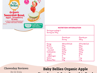Chewsday Review- Baby Bellies Organic Apple Strawberry Smoothie Bowls