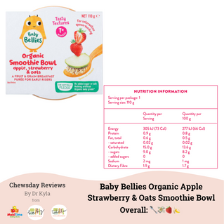 Chewsday Review- Baby Bellies Organic Apple Strawberry Smoothie Bowls