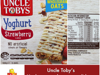 Chewsday Review- Uncle Toby's Yoghurt strawberry muesli bars