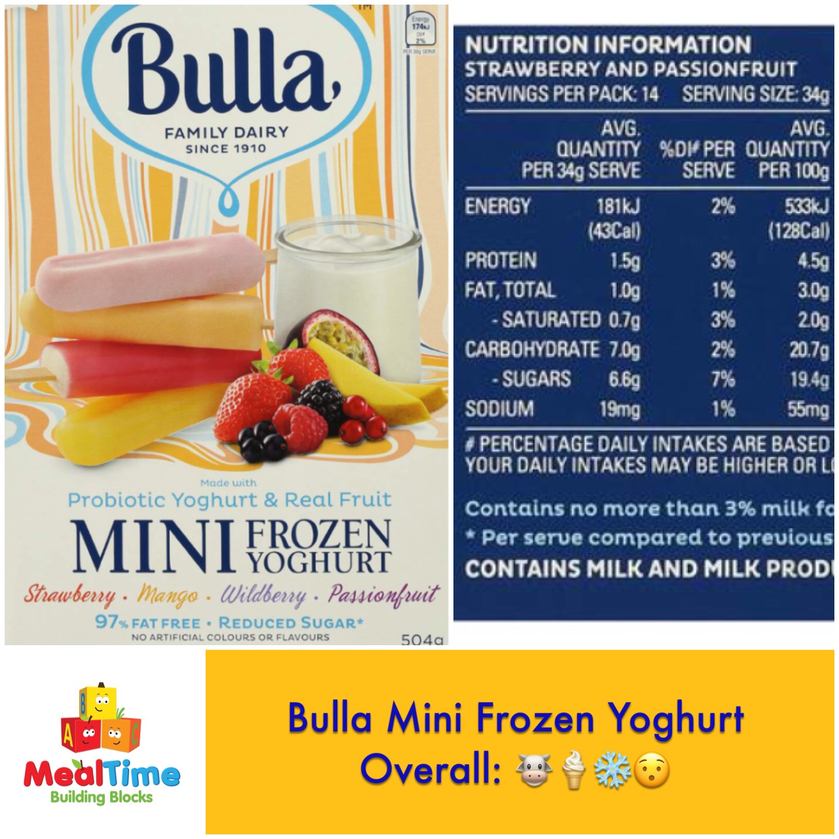 Bulla Frozen Greek Yogurt Nutritional Information Besto Blog