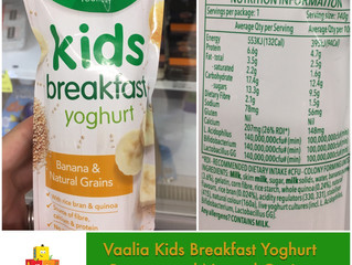 Chewsday Review- Vaalia Kids Breakfast Yoghurt (Banana and Natural Grains)