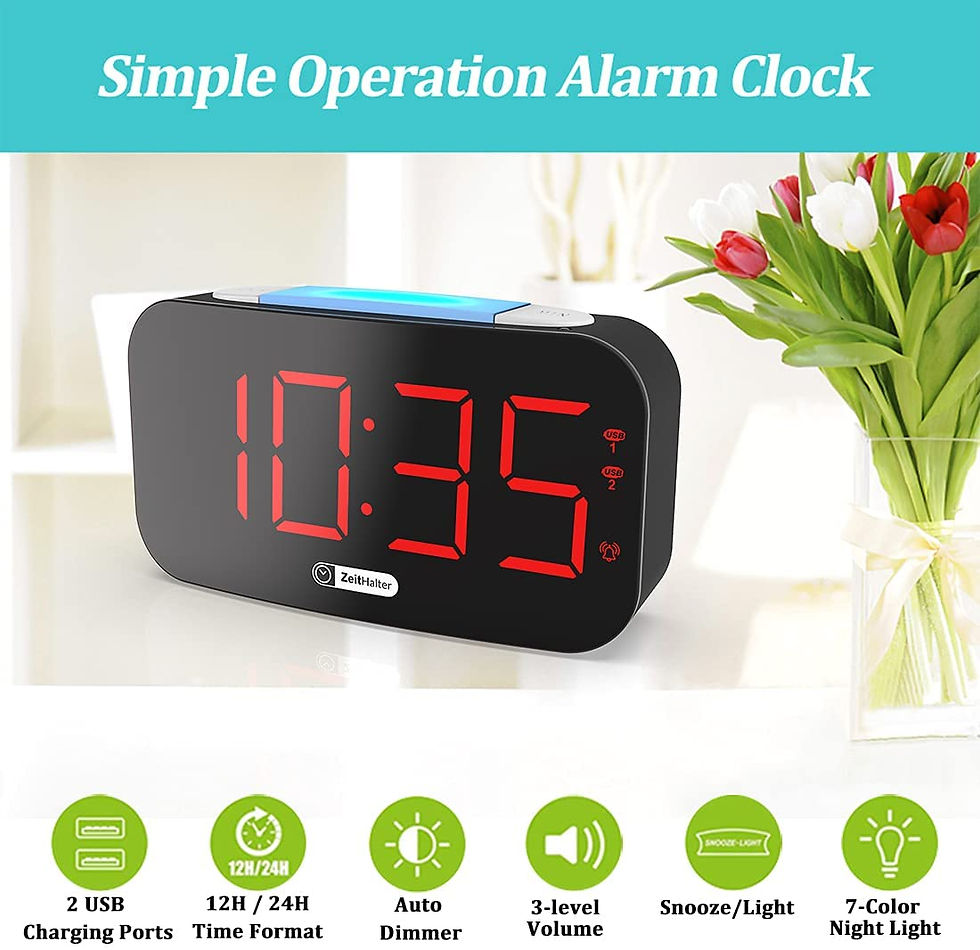 תמונה ממוזערת: שעון מעורר עם כרית רטט