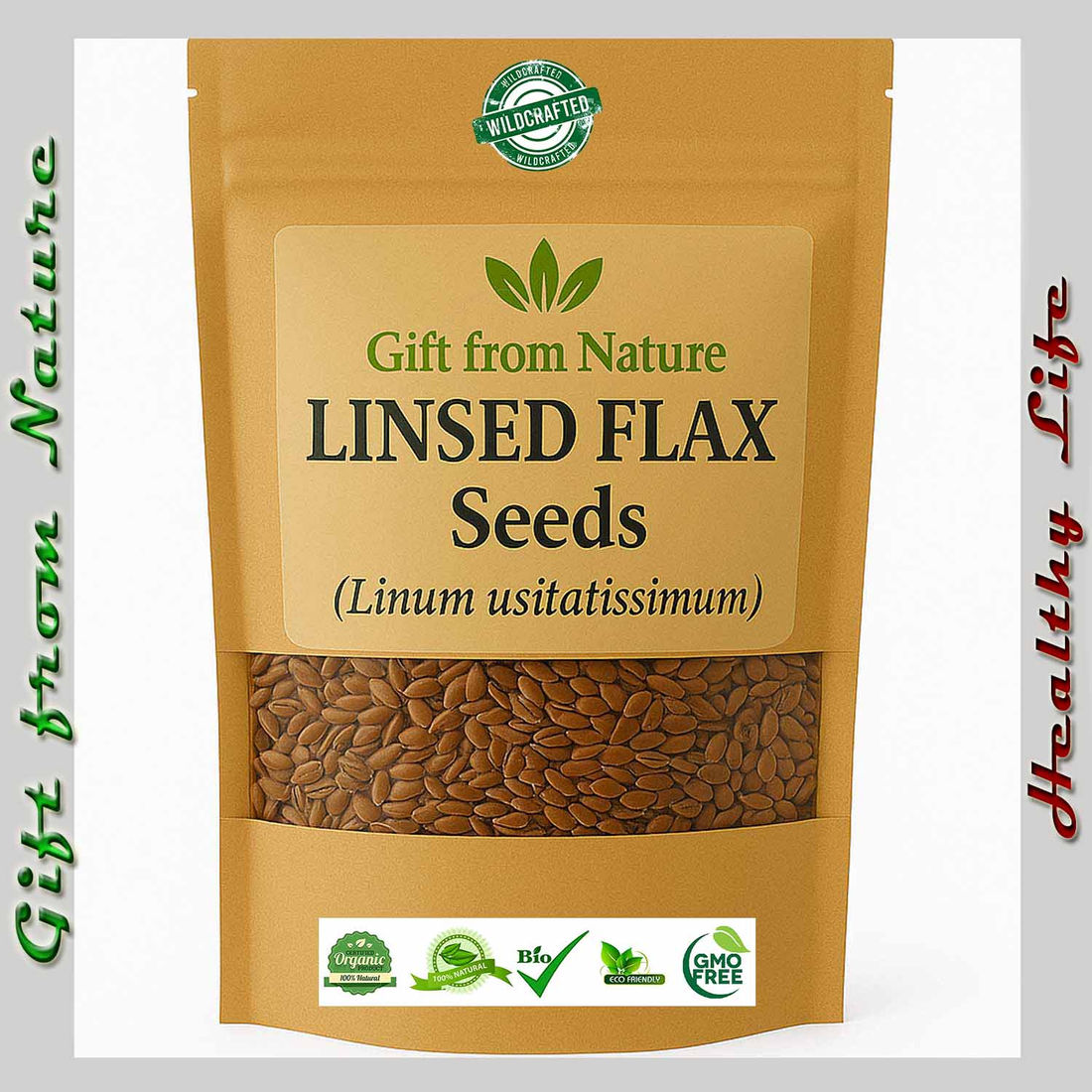 LINSEED FLAX Seeds Holistic Wellness Freshly dried ( Linum usitatissimum)