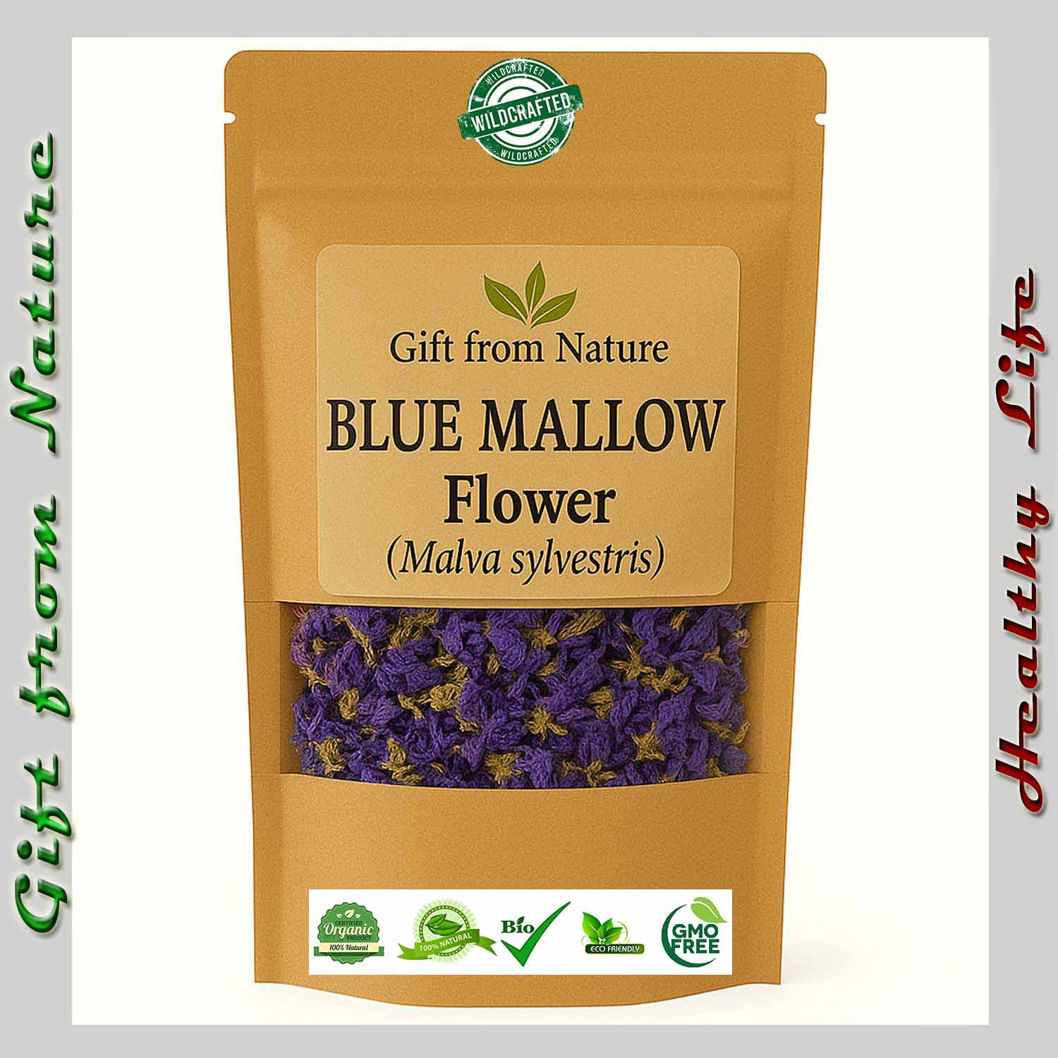 BLUE MALLOW Flower Natural Tea Ritual ( Malva sylvestris)