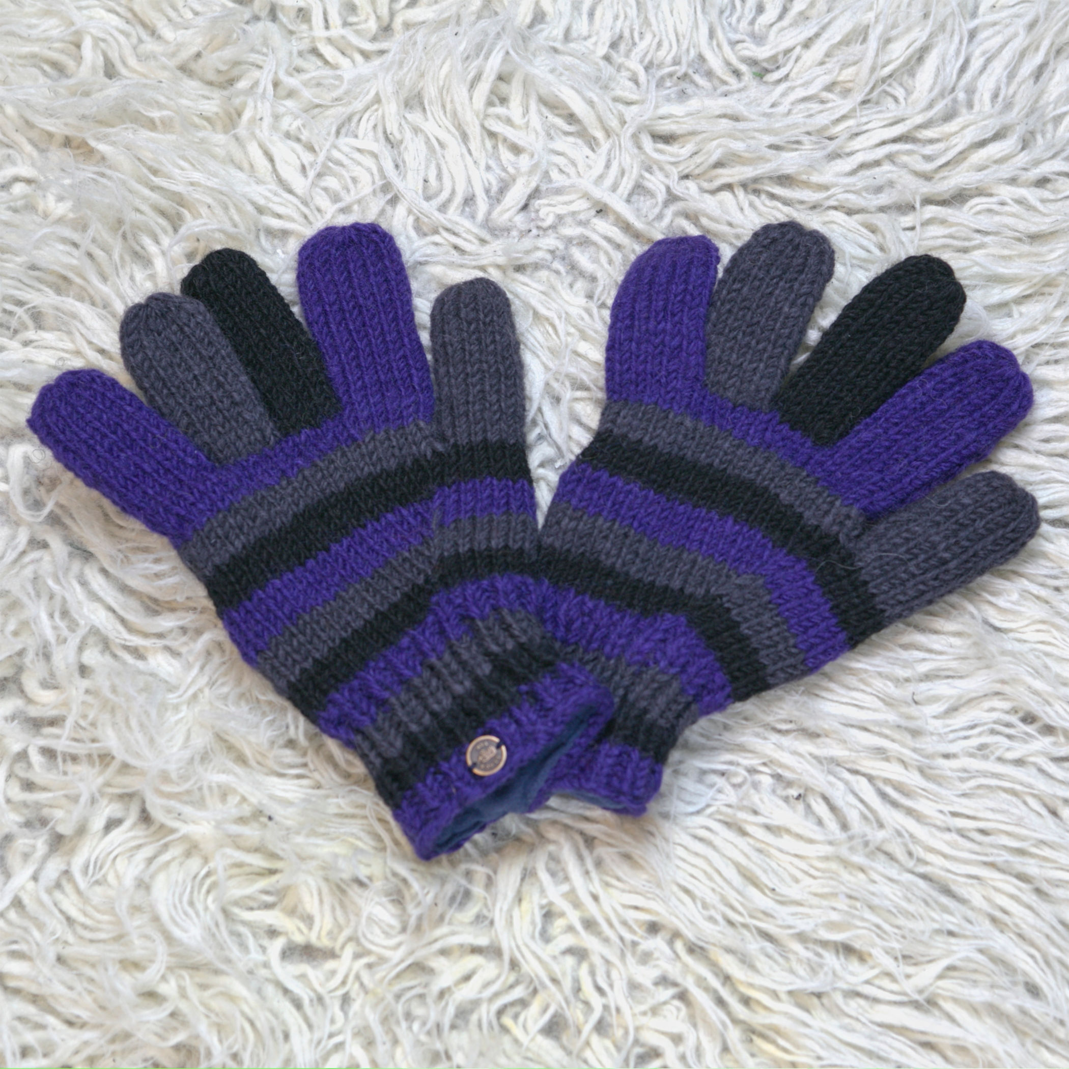 Purple Blue Black and Grey Gloves By Black Yak