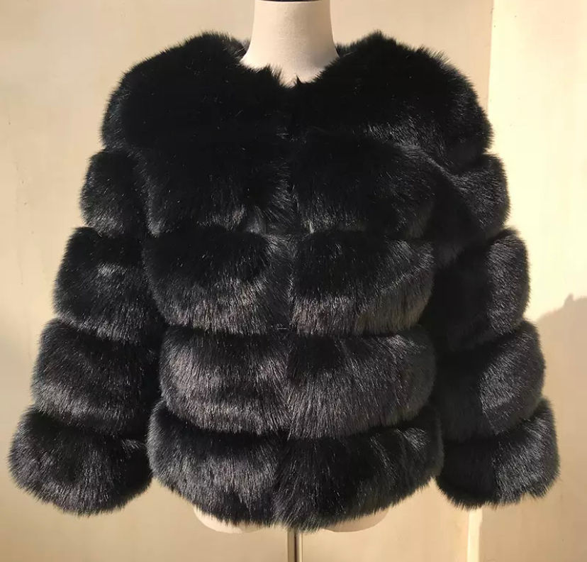 Thumbnail: Faux fur coat (pre order 3 week delivery)