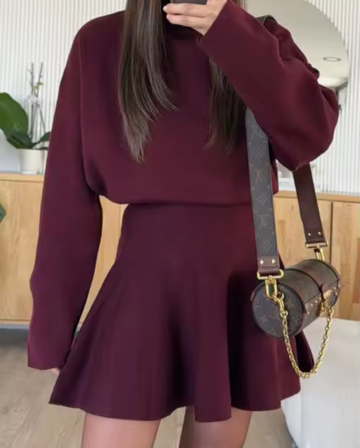 Morgan knitted skater dress