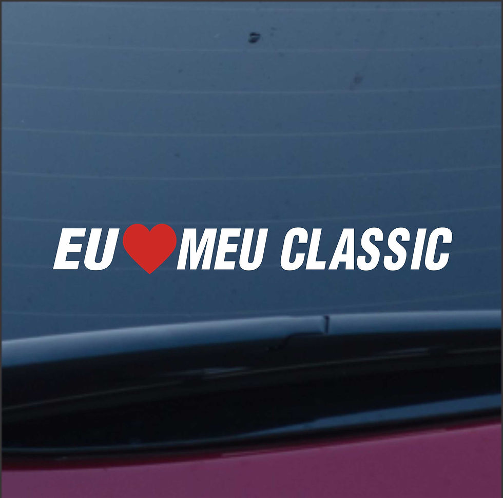 Adesivo 20x2cm Eu Amo Meu Corsa a340