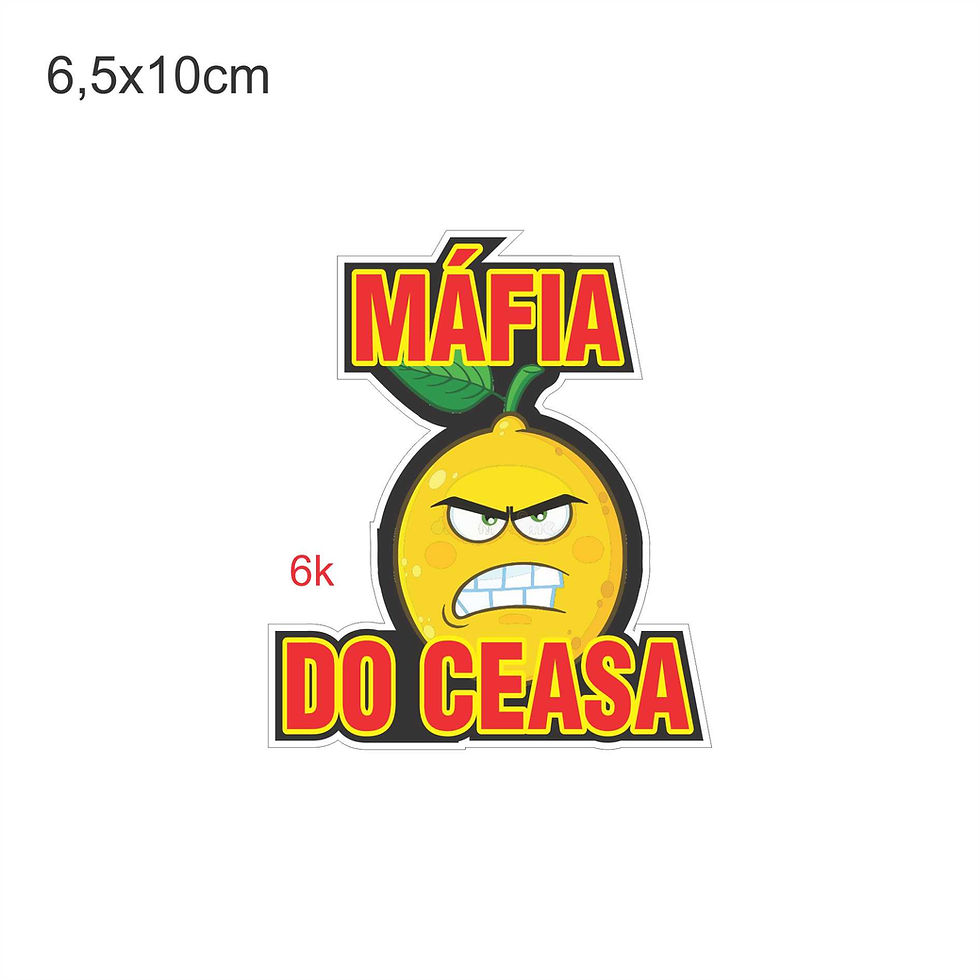 Adesivo 6,5x10cm Caminhão Boléia Verdureiros Máfia do Ceasa 6k
