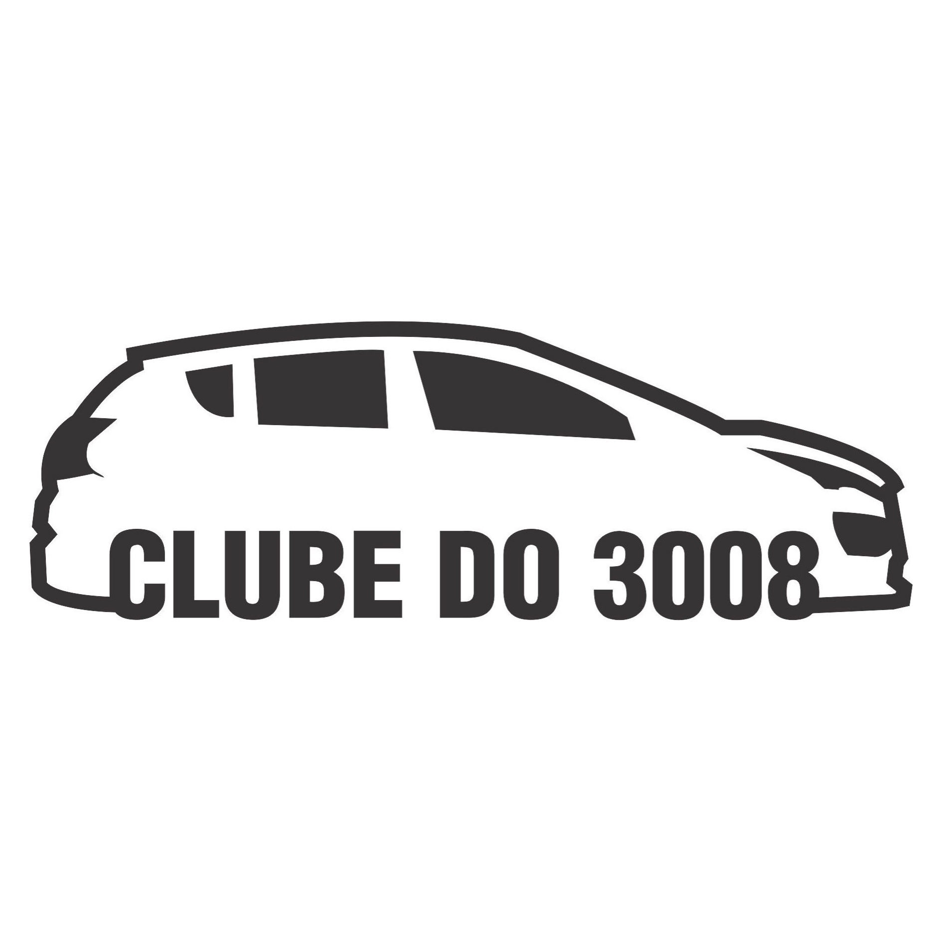 Adesivo Clube do Peugeot 3008 - 15cm preto