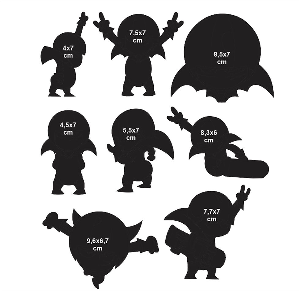 Kit Cartela A4 C/ 8 Adesivos Kick Buttowski A088